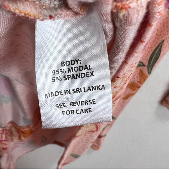 Spartina 449 Sleep Shirt Botanic Garden Peach Long Sleeve Size M Button Up - Picture 7 of 8